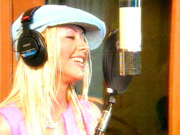 Christina in the studio