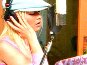 Christina in the studio