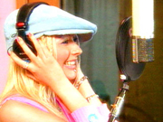 Christina in the studio