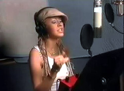 Christina in the studio
